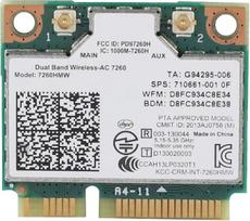 ASHATA WiFi kortelė, greita 2,4 GHz + 5 GHz universali PCI-E belaidžio Bluetooth 4.0 WLAN kortelė, belaidė PCI-e kortelė 867M tinklo kortelė, skirta 7260AC Dell/Toshiba/Acer nešiojamiesiems kompiuteriams