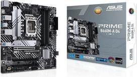 ASUS Prime B660M-A D4-CSM verslo pagrindinė plokštė "Intel" lizdas LGA 1700 (Intel B660, mATX, DDR4 atmintis, PCIe 4.0, 2x M.2, "Aura Sync")