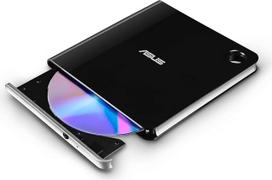 ASUS SBW-06D5H-U BDXL BDXL išorinis itin plonas "Blu-ray" ir diskų įrašymo įrenginys (USB 3.1, USB-C, 2 kabeliai), juodas