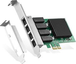 Binardat 4 prievadų Gigabit PCIe tinklo adapteris, Realtek RT8111H valdiklis 1000/100Mbps Ethernet LAN NIC kortelė Windows/Linux/Mac
