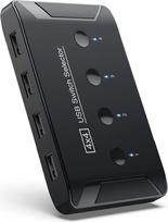 Chenyang KVM USB 2.0 HUB jungiklio selektorius 4 prievadų kompiuteriai dalijasi 4 įrenginiais, skirtais klaviatūrai, pelei, skaitytuvui, spausdintuvui
