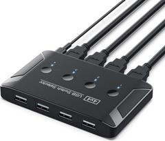 chenyang USB 2.0 KVM dalijimosi jungiklis 4 kompiuterių dalijimosi jungiklis 4 USB įrenginiai klaviatūrai pelės skaitytuvui spausdintuvui