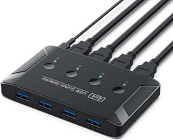 chenyang USB 3.0 KVM dalijimosi jungiklis 4 kompiuterių dalijimosi jungiklis 4 USB įrenginiai klaviatūrai pelės skaitytuvui spausdintuvui