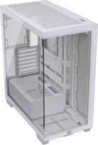 CORSAIR 3500X Mid-Tower ATX kompiuterio korpusas - grūdintas panoraminis stiklas - suderinamas su atvirkštinės jungties pagrindine plokšte - ventiliatorių nėra - baltos spalvos