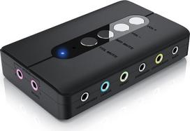 CSL - USB išorinė garso plokštė, 7.1 erdvinio garso, USB garso stereo adapteris, išorinė garso plokštė, skirta kompiuteriui, "Windows