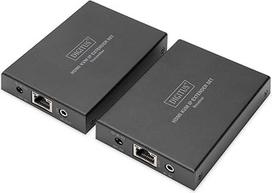 DIGITUS HDMI KVM ilgintuvas - siųstuvas ir imtuvas - per IP - iki 150 m atstumas - "Full HD 1080p" - HDMI 1.4 - USB 1.1 - HDCP 1.4 - pelės ir klaviatūros prijungimas - jungiamasis kabelis iš CAT 5e