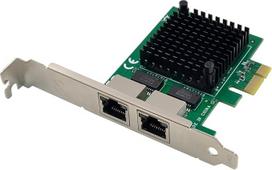 Dvigubas PCIe 3.1 2.5GBase-T tinklo adapteris su "Intel I225-V" 2500/1000/100Mbps PCI Express Gigabit Ethernet NIC kortele RJ45 LAN valdikliu "Windows 10/11" su žemo profilio laikikliu