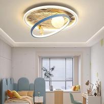 LED lubų šviestuvas Šiuolaikinis kūrybinis vaikų kambario dekoratyvinis mėnulio paviršiaus astronauto dizainas lubų šviestuvas, reguliuojamas nuotolinio valdymo pulteliu Berniukų ir mergaičių kambario šviesa Valgomasis kambarys Gyvenamasis kambarys Metali