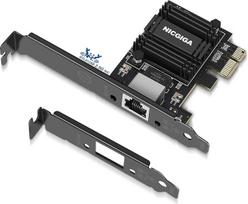 NICGIGA 2,5G Base-T PCIe tinklo adapteris, "Realtek RTL8125B" 2,5Gb/s/1Gb/s/100Mb/s "PCI Express" gigabitinio tinklo kortelė konvertuojama į "Ethernet" RJ45 LAN prievadą, skirta žaidimams ir biurui, palaiko "Windows/Linux