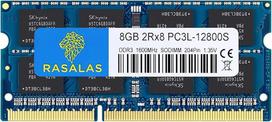 Rasalas 8GB 2RX8 PC3L-12800S DDR3 1600MHz atmintis nešiojamiesiems kompiuteriams PC3L-12800s 2Rx8 PC3-12800S 8GB 1.35V 204-Pin CL11 Dual Rank RAM atminties lustai nešiojamiesiems kompiuteriams