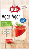 RUF Agar Agar Agar milteliai, veganiška želatinuojanti medžiaga, augalinė želatina torto kremui, desertui, putėsiams ir uogienei, šaltam arba karštam apdorojimui, 1 x 30 g