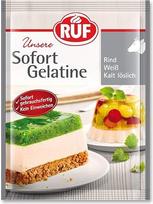 RUF greitoji želatina, šaltai tirpi želatinos milteliai, maistinė želatina be mirkymo ir kaitinimo, jautienos želatina virimui ir kepimui, 30 g, balta
