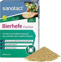 sanotact alaus mielių dribsniai (100 g) - 100% natūralios alaus mielių dribsniai - mielių dribsniai su biotinu ir 5 B grupės vitaminais odai, plaukams, nagams - idealiai tinka gaminti maistą kaip veganiškas parmezanas ir pagardinti