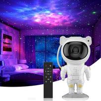 SWIFTVEIN LED žvaigždėto dangaus projektorius "Astronautas", galaktikos šviesa su nuotolinio valdymo pulteliu ir laikmačiu, žvaigždžių projektorius vaikams ir suaugusiesiems, išmanusis žvaigždžių projektorius, baltas, žvaigždžių šviesos projektorius 228 x