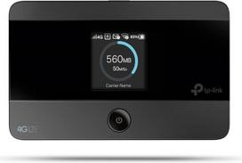 TP-Link M7350 mobilusis belaidis maršrutizatorius (4G/LTE iki 150Mbit/s atsisiuntimo/50Mbit/s išsiuntimo, "Hotspot", "Cat4", 2000 mAh akumuliatorius, LCD ekranas, suderinamas su visomis Europos SIM kortelėmis), juodas