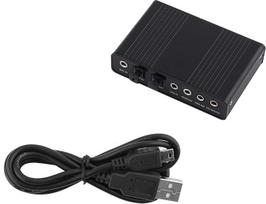 USB 5.1 garso kortelė, 6 kanalų išorinis skaitmeninis optinis SPDIF garso išvesties adapteris kompiuteriui, nešiojamajam kompiuteriui, staliniam kompiuteriui, kompiuteriui
