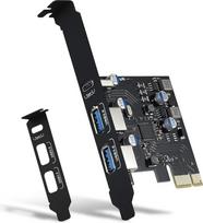 USB PCIE kortelė "Power Delivery", PCI Express 3 prievadų (C tipo, 2 x A tipo) PCIe USB 3.0 greitojo įkrovimo kortelės išplėtimo kortelė su žemo profilio laikikliu, skirta staliniams kompiuteriams su "Windows XP/7/8/10" ir "Mac OS