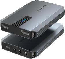 WAVLINK 4K HDMI vaizdo įrašymo kortelė, HDMI vaizdo įrašymo kortelė, skirta tiesioginiam transliavimui/žaidimams, itin mažo vėlavimo, VRR palaikymas, "Plug and Play", veikia su "Windows/Mac/Linux/Android