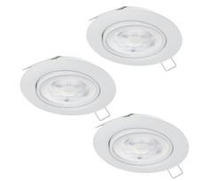 Eglo 901756 - KOMPLEKTAS 3x LED įleidžiamas lubinis šviestuvas FAVAZZINA 1xGU10/4W/230V balta