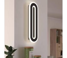 Eglo 901242 - LED sieninis šviestuvas MACCHIONI LED/12W/230V 4000K juoda