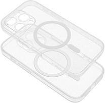 Oem Originalus „iPhone 14 PRO“ skaidrus „Mag“ dėklas – blizgučiai (STR / APSAUGA NUO FOTOAPAROS), suderinamas su „MagSafe“ permatomais blizgučiais.