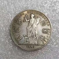 1837 m. Vokietijos atminimo kolekcionuojami suvenyrai Sidabrinės monetos įvairiaspalvis