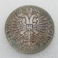 1664 m. vokiškos proginės kolekcinės suvenyrinės sidabrinės monetos įvairiaspalvis