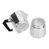 3 puodeliai 150 ml Moka kavinukas Aliuminio lydinys Aštuonkampis Nešiojamas Moka Viryklė Dujinei Elektrinei