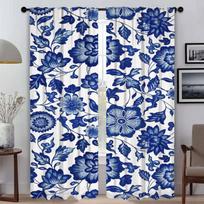 Gėlės Namų Interjeras Užuolaidos 2 Vnt Elegantiškos Kambario Užuolaidos Kameros Pertvarai Tiulis Miegamajam Blackout Užuolaidų Žaliuzės W50xH70cmx2pcs-CL