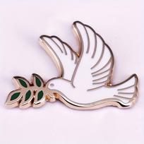 Taikos Balandis Alyvmedžio Šakelė Emalio Ženklelis - Moteriškas Gyvūnų Rašto Balandžio Ženklelis - Unikalūs Naujoviški Aksesuarai brooch