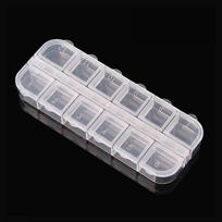 Organizatorius 12 skyrių 130x50x15mm - konteineris smulkiems daiktams - dėžutė