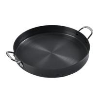 Koreiška kepsninė keptuvė nelipni danga apvali BBQ grotelės keptuvė kepimui viduje ir lauke 40 cm / 35cm / 13.78in black