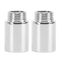 2 VNT. Dušo alkūnės prailgintuvai Nerūdijančio plieno Chromuotas Dušo galvutės prailginimo vamzdis voniai 3cm/1.2in white