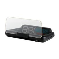 Automobilio HUD ekranas, HUD projekcijos ekranas, spidometras, saugus automobilio vairavimas, kompiuterio greitis juoda