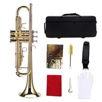 LADE Profesionalus B♭ plokščias žalvarinis trimito instrumentų rinkinys Rinkinys Priedas (Auksas)