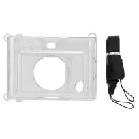 Skaidrus fotoaparato dėklas, permatomas apsauginis dėklas su dirželiu per petį, skirtas Fujifilm Instax Mini Evo
