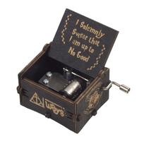 Rankomis susukamos muzikinės dėžutės graviravimo raštai, juodos, nešiojamos, lengvos, medinės, metalinės, muzikinės dėžutės