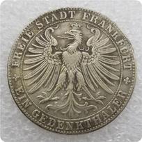 1863 m. Vokietijos Atminimo Kolekcionuojami Suvenyrai Sidabrinės Monetos įvairiaspalvis