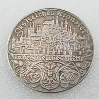 1938 m. Vokietijos atminimo kolekcionuojami suvenyrai Sidabrinės monetos įvairiaspalvis
