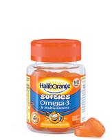 HALIBORANGE guminukai OMEGA-3 apelsinų skonio, 3–12 m., 30 guminukų