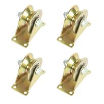 4 vnt. plieninio kabelio skriemulio V formos lovio kėlimo ratas virvėms, 1–8 mm kabelio skriemulys su 2 rutuliniais guoliais, sunkiasvoris ratas 4pcs
