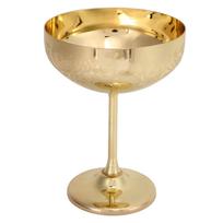 Metalinis šampano taurė 304 nerūdijančio plieno taurė su graviravimu Baro vakarėlio raudonojo vyno taurė Dekoratyvinės taurės Flower Ear Cup Gold Plating beige