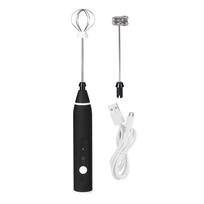 Electric Automatic Egg Beater Mixer Milk Frother 3 Speed Adjustable Blender with USB Charging Black