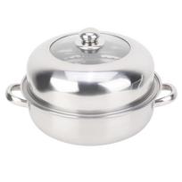 28CM Stainless Steel Single Layer Stockpot Hotpot Food Steamer Pot Cookware Household Cooking