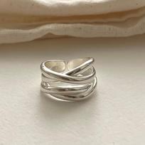 925 Sterling Rings for Women Fashion Geometric Handmade Irregular Interware Gold Ring Party Christmas Gift resizable