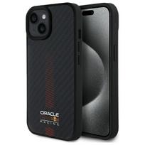 Red Bull RBHMP15S24CFGSMK iPhone 15 6.1" hard case, black, carbon fiber, Power Bar, MagSafe