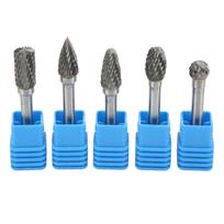 5 vnt. 6x10 mm dvigubo pjovimo volframo karbido rotacinių dildžių rinkinys mašinoms, aviacijai, automobiliams, laivams