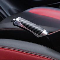 Car Accessories Universal Handbrake Grip Car Hand Brake Carbon Fiber Protector Cover Interior Stylish Decor Peach Wood Pattern