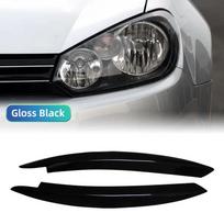 2Pcs Car Headlight Eyebrow Eyelids Stickers Trim Cover for Volkswagen VW GOLF 6 VI MK6 GTI GTR GTD 2008 - 2013 Accessories