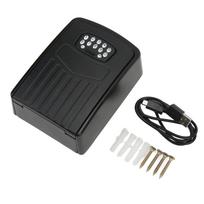 Smart Lock Box Dynamic Password Bluetooth APP Remote High Security IPx5 Waterproof for Keys Storage black